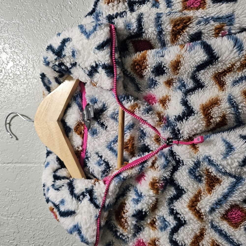Eddie Bauer Cozy Multicolor Sherpa half Zip